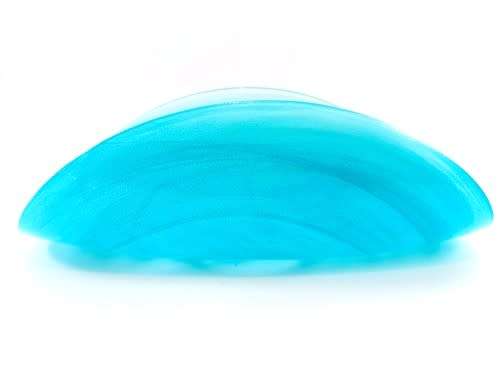 In the Exceptional Style of Kosta Boda is a Turquoise and White Swirled Glass Wrap