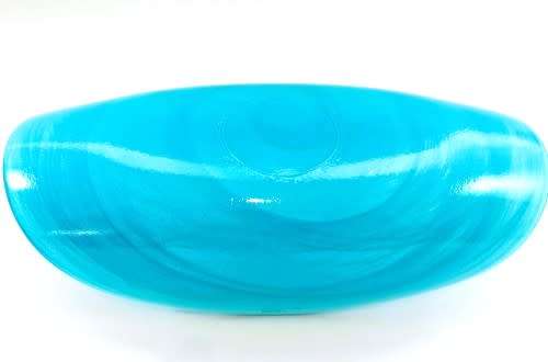 In the Exceptional Style of Kosta Boda is a Turquoise and White Swirled Glass Wrap