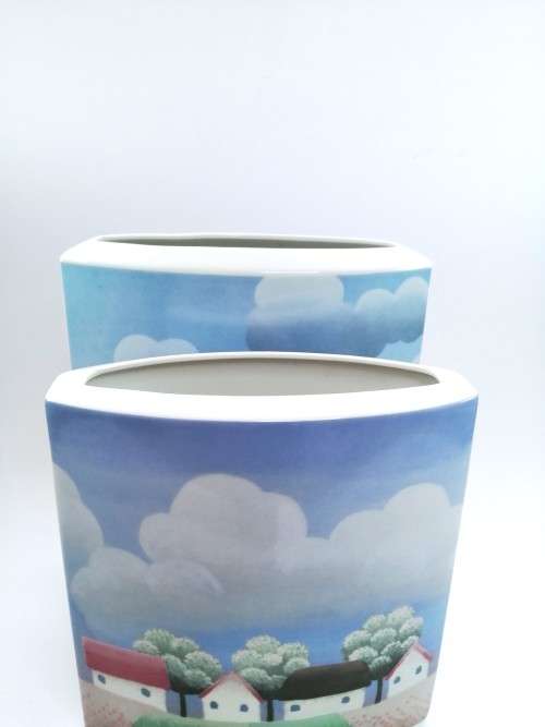 Pair of Rosenthal studio-line Germany Enverlope vases Ivan Rabuzin