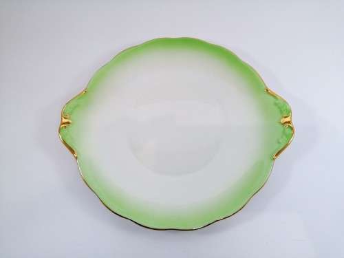 Royal Albert ` RAINBOW ` Green Cake Plate Fine Bone China England