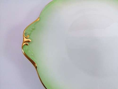 Royal Albert ` RAINBOW ` Green Cake Plate Fine Bone China England