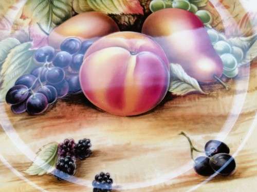 Aynsley Orchard Gold Still Life Fruit Pattern 12 Side Plates