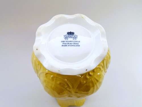 Aynsley orchard gold bone china porcelain tall vase
