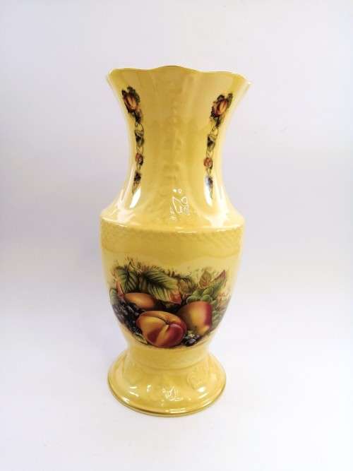 Aynsley orchard gold bone china porcelain Limited Edition 26cm Vase in the Orchard Gold
