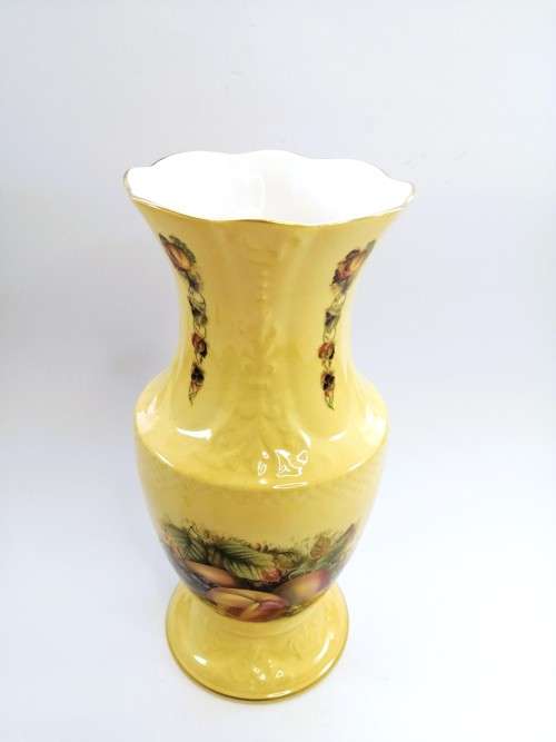 Aynsley orchard gold bone china porcelain Limited Edition 26cm Vase in the Orchard Gold