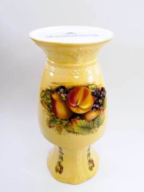 Aynsley orchard gold bone china porcelain Limited Edition 26cm Vase in the Orchard Gold