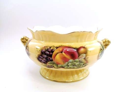 Aynsley orchard gold bone china porcelain 2 handled Bowl in the Orchard Gold