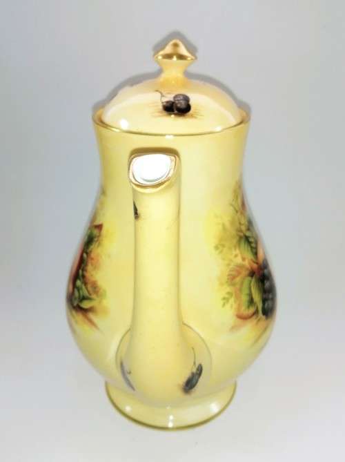 Aynsley orchard gold bone china porcelain Large Coffee Pot in the Orchard Gold