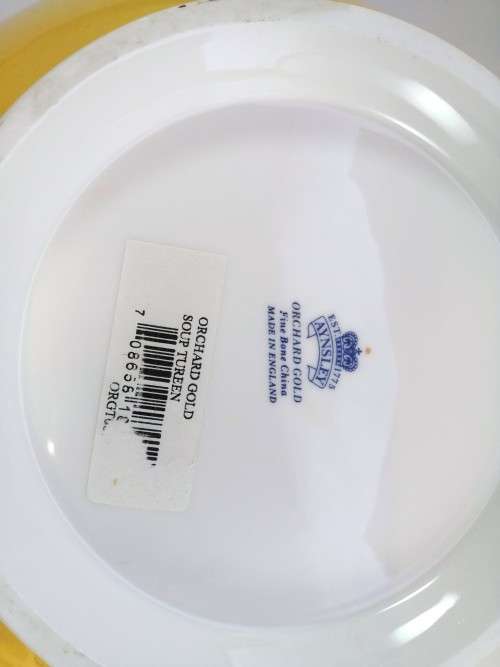 Aynsley orchard gold bone china porcelain Large Soup Tereen in the Orchard Gold
