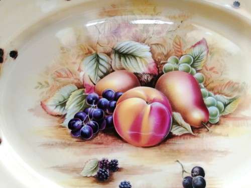 Aynsley orchard gold bone china porcelain Large Oval Platter in the Orchard Gold