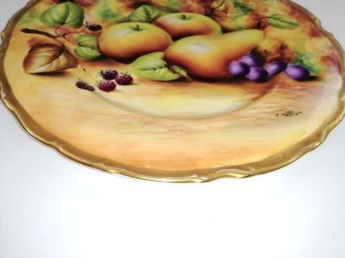 Rare hand painted Baroness Staffordshire Plate Signed John Mottram