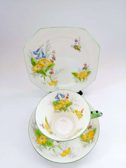 Paragon Art Deco Primrose, Cup Saucer and Plate Trio