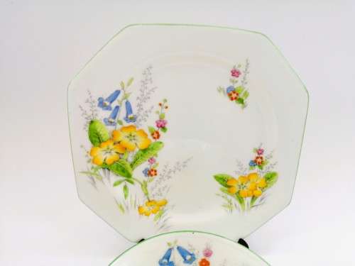 Paragon Art Deco Primrose, Cup Saucer and Plate Trio