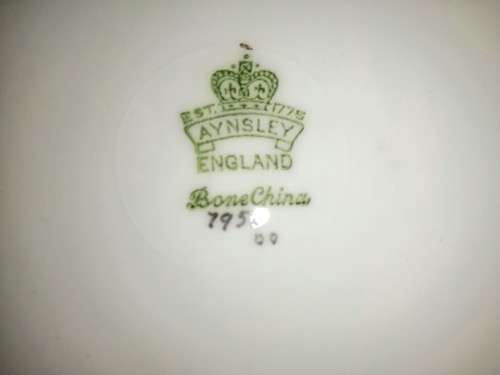 Aynsley Signed N. Brunt Orchard Gold Fruit Serving Plate Numbered Plate 7956