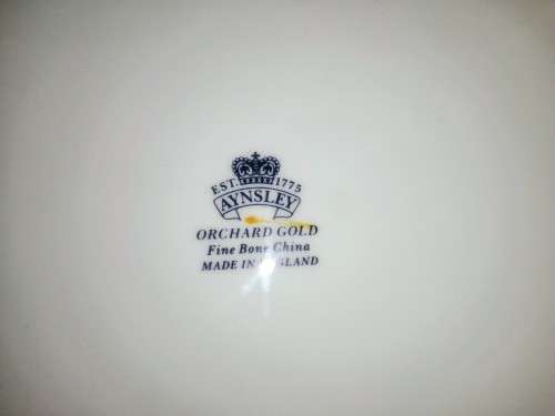 Aynsley Orchard Gold Gateau Serving Plate