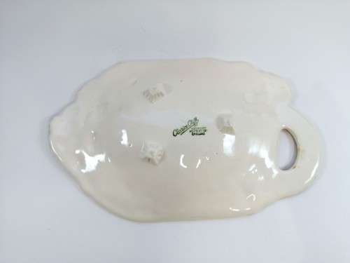 Gorgeous Clarice Cliff for Newport Pottery moulded, hand painted serving bowl.