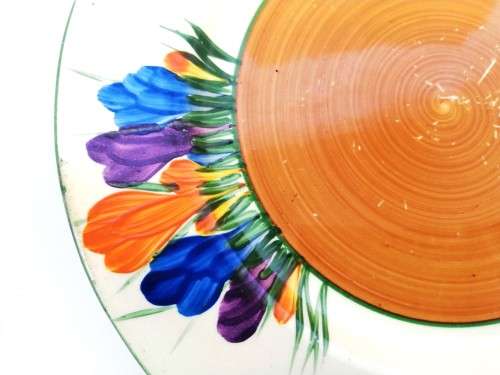 ART DECO CLARICE CLIFF Biyanne Crocus Plate