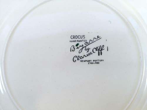 ART DECO CLARICE CLIFF Biyanne Crocus Plate