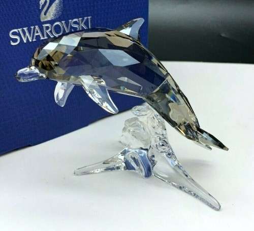Swarovski Crystal Silver Shade Dolphin Mother
