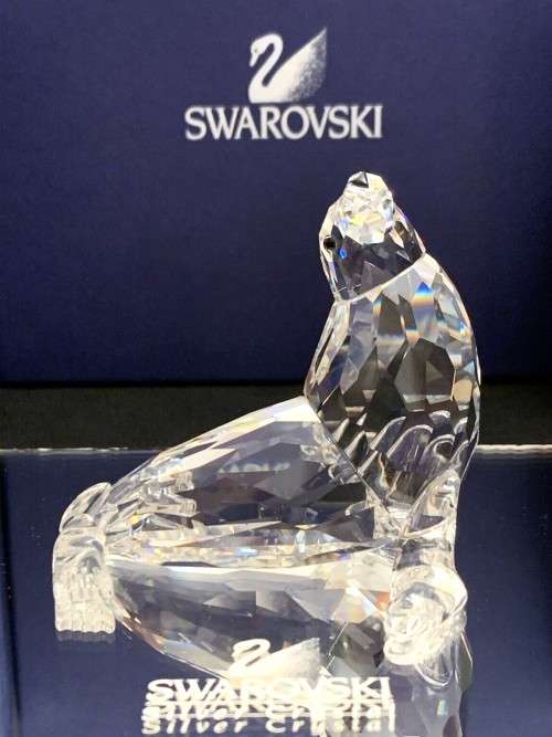 Swarovski Crystal Sealion 679592 Aquatic Worlds - Retired Sea Lion