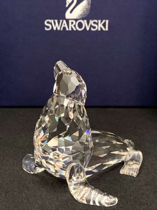 Swarovski Crystal Sealion 679592 Aquatic Worlds - Retired Sea Lion