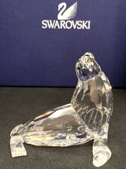 Swarovski Crystal Sealion 679592 Aquatic Worlds - Retired Sea Lion