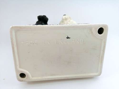 Black & White Scotch Whisky Buchanan`s vintage 50`s ceramic dogs