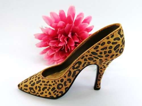 Just The Right Shoe Leopard Stiletto 1999 Miniature Raine 25017 Mini Heel