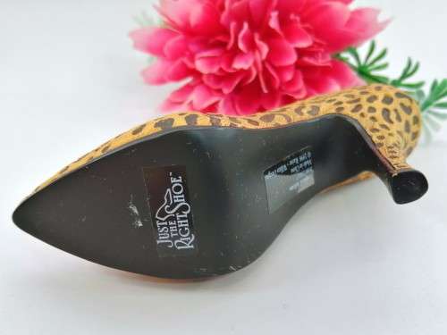 Just The Right Shoe Leopard Stiletto 1999 Miniature Raine 25017 Mini Heel