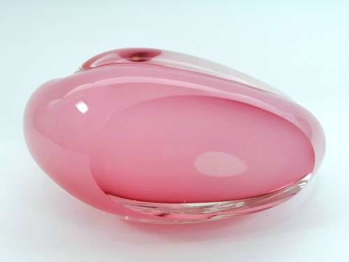 Elegant Murano Sommerso Pink Art Glass Large  Swan Duck Bird