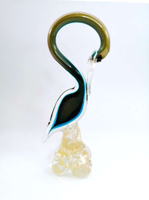Murano Art Glass Large Heron Swan Bird