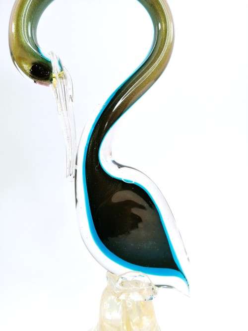 Murano Art Glass Large Heron Swan Bird