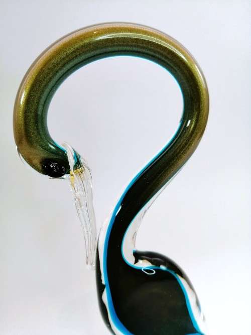 Murano Art Glass Large Heron Swan Bird