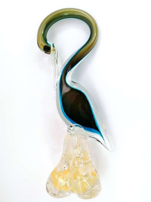 Murano Art Glass Large Heron Swan Bird