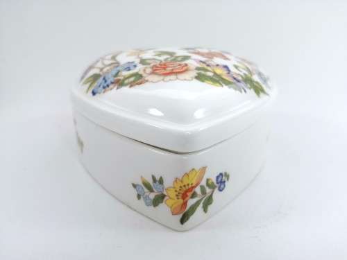 Aynsley China Cottage Garden Large Trinket Box, Made In England #