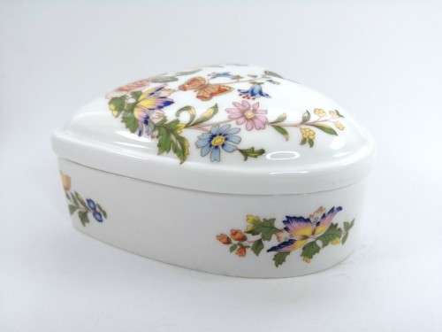 Aynsley China Cottage Garden Large Trinket Box, Made In England #