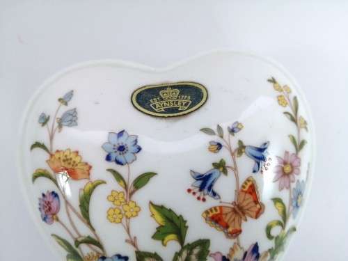 Aynsley China Cottage Garden Large Trinket Box, Made In England #