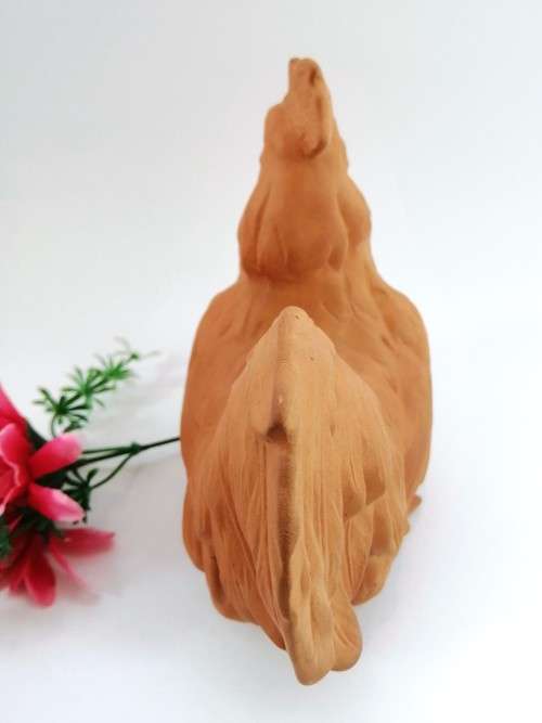 Vintage 1980s ELIZABETH ARDEN ROMA AL FRESCO TERRA COTTA Rooster FIGURAL 2 PCE BOX