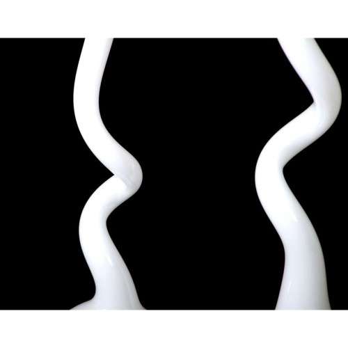 Set of three Makora hand blown art glass centre piece vases one almost 1m tall