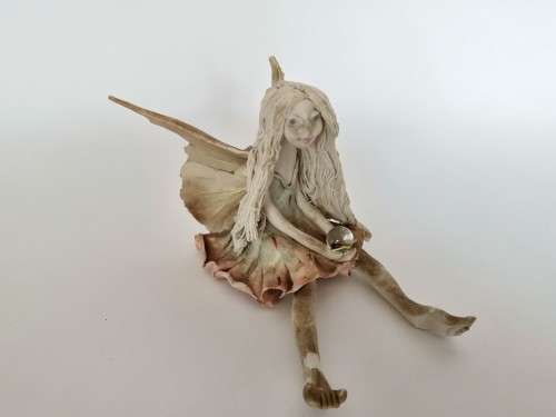 Two FORTUNE FAIRIES ORIGINALS BY KAREN amazing original fairy pieces.