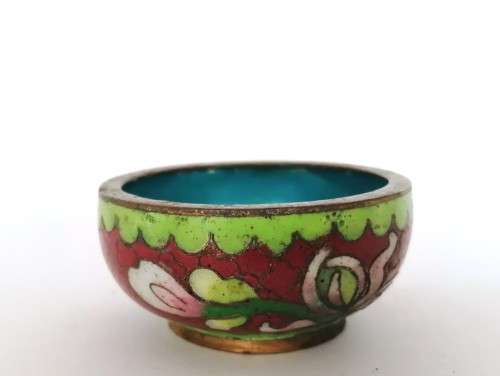 Beautiful vintage Chinese cloisonne cruet set, dating from the 1950s