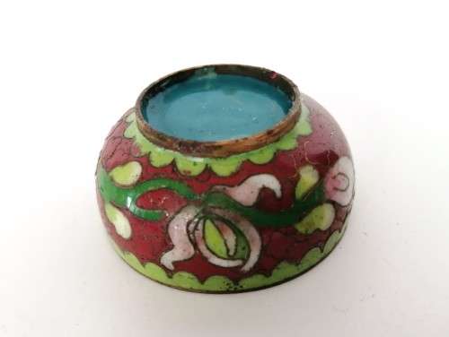Beautiful vintage Chinese cloisonne cruet set, dating from the 1950s