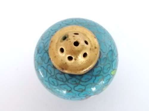 Beautiful vintage Chinese cloisonne cruet set, dating from the 1950s