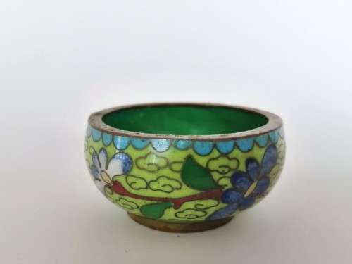 Beautiful vintage Chinese cloisonne cruet set, dating from the 1950s