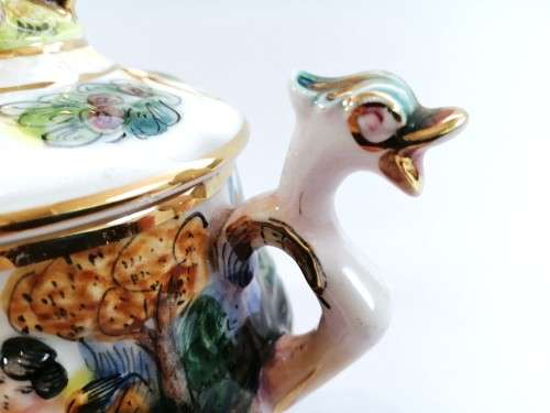 Fabulous Capodimonte Handmade Hand painted lidded dish Italy