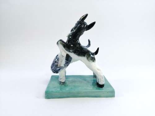 Royal Worcester model of a pair of goats `Kids at play` modeled by Doris Lindner