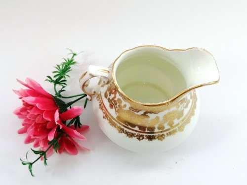Vintage Hammersley & Co 14433 Gold Floral  1912-1939 Milk Jug