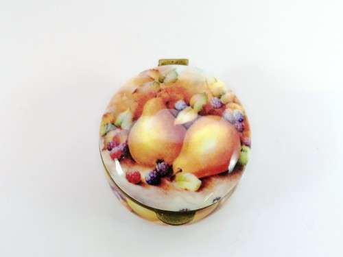 Ayshford Bone China Porcelain Trinket Box Fruit design