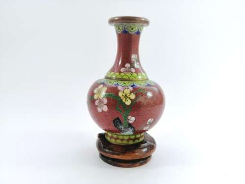Chinese Cloisonne vase  With floral design