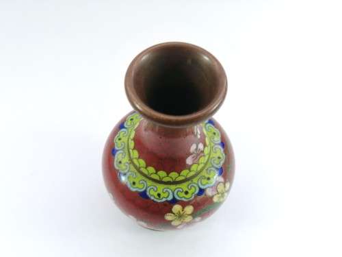 Chinese Cloisonne vase  With floral design